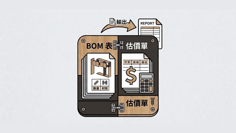 估價單與 BOM 表輸出示意